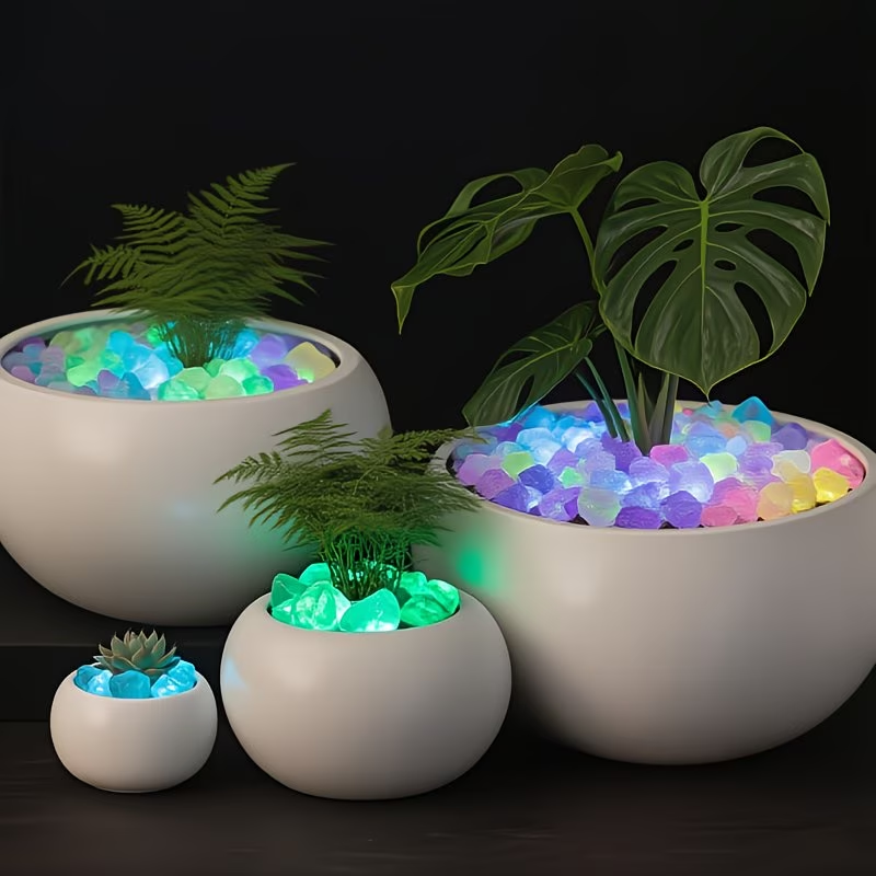 300PCS Luminous Pebble Set,0.9 - Plant Aquarium Pot 评论和价格