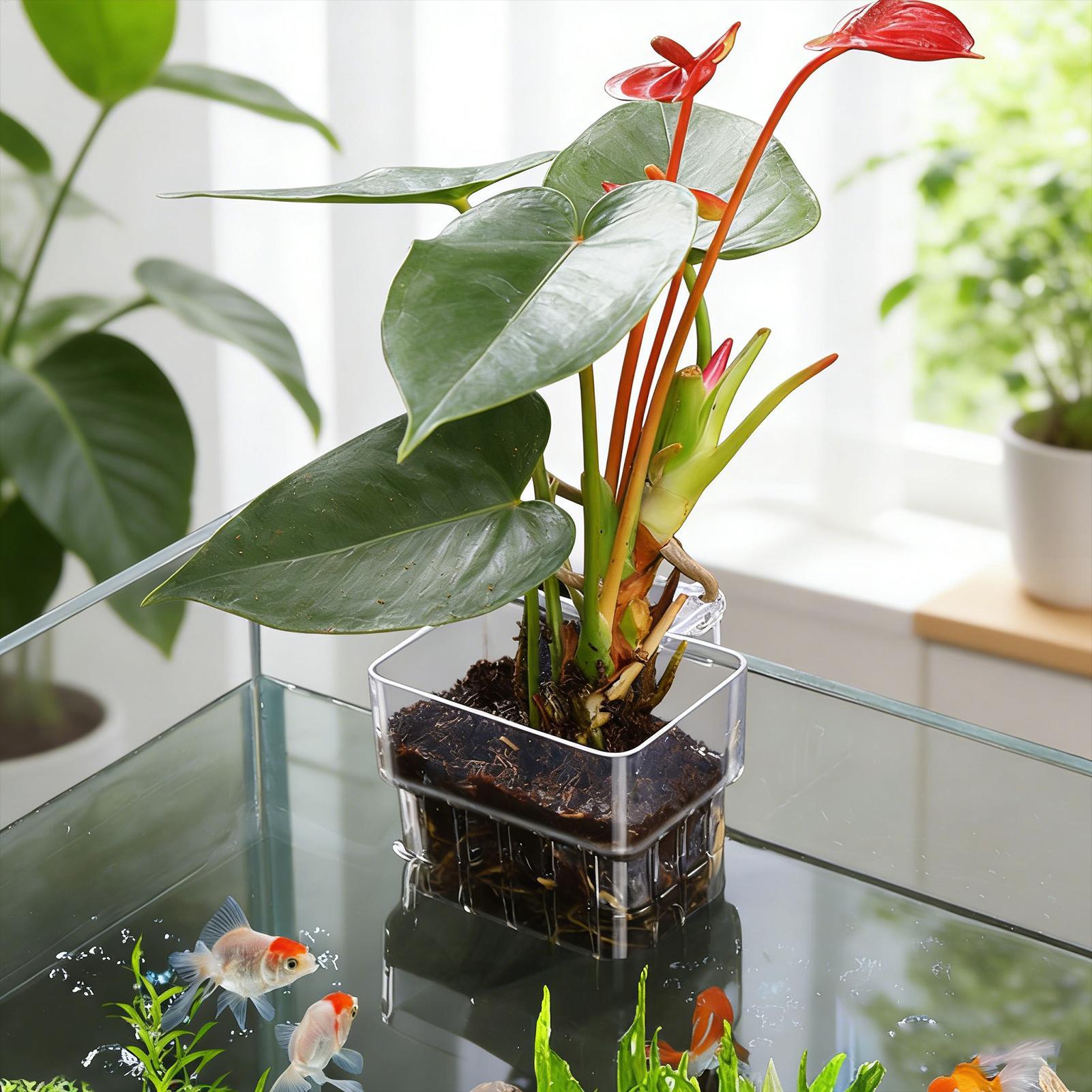 Aquarium Plant Basket Transpar - Plant Aquarium Pot 评论和价格