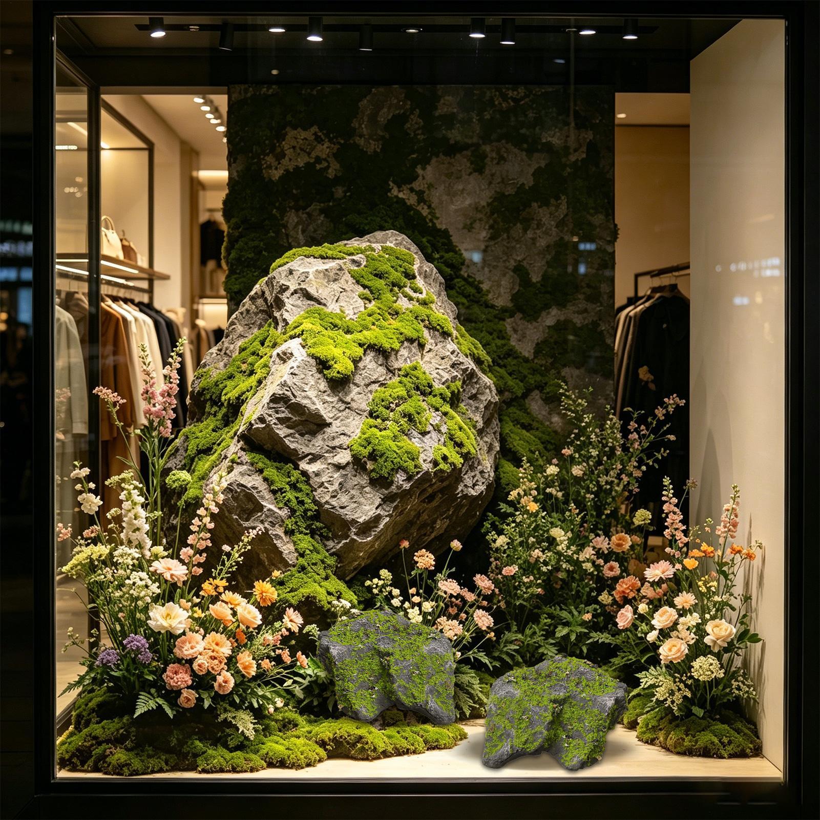 Faux Rock Realistic Moss Stone - Aquarium Moss 评论和价格