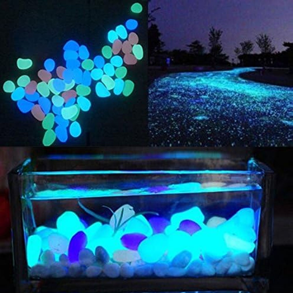 Fish Tank Rocks Glow Blue Pebb - Aquarium Moss 评论和价格