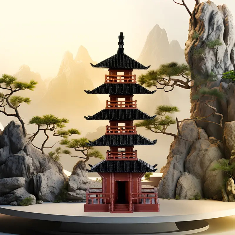 Mini Pagoda Statue Ancient Bui - Aquarium Moss 评论和价格